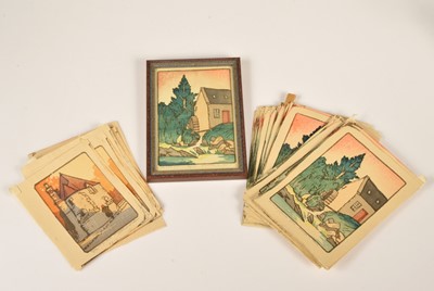 Lot 280 - A framed example of Frances M Blair woodblock 'The Old Mill'