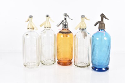 Lot 318 - A group of four Schwepps Soda Syphon Glass Bottles
