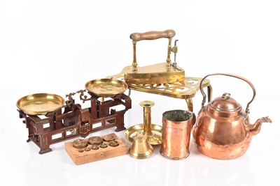 Lot 336 - An assortment of Brass and Copper items