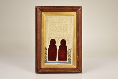 Lot 343 - A framed wall plaque depicting the Alhambra Palace in Granada
