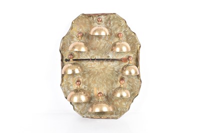 Lot 344 - An eight bell wall mounted gong