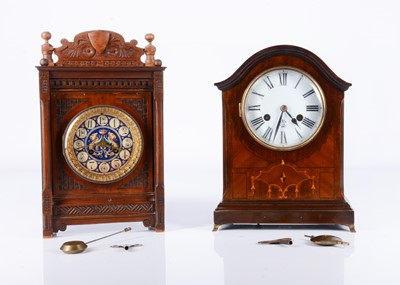 Lot 354 - Edwardian 8 Day Mantle Clocks (2)