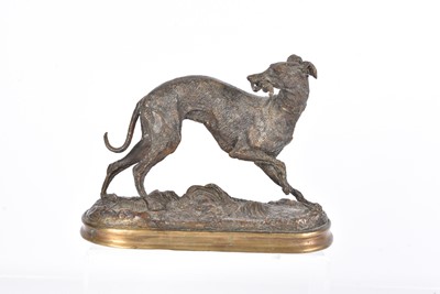Lot 361 - A bronze figure of a Whippet/Lercher