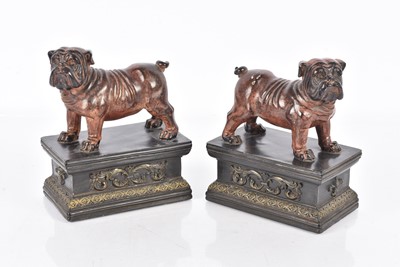 Lot 364 - A pair of resin Bulldog Figures