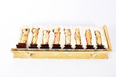 Lot 418 - A Chinese set of bone Musician Figures