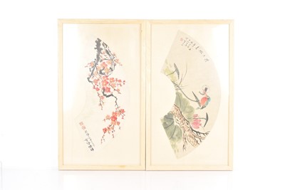 Lot 428 - A group of seven Chinese Hand Fan Leaves