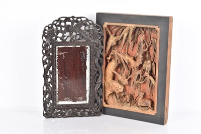 Lot 429 - A Chinese  Hardwood carved picture frame