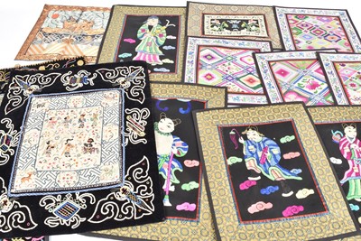 Lot 432 - An assortment of Chinese Silk Embroideries