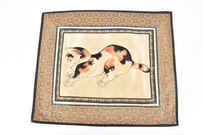 Lot 434 - A Decorative Oriental Silk Embroidered panel