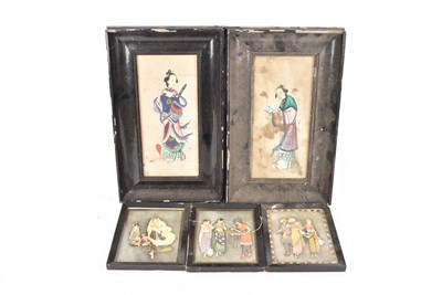 Lot 453 - A pair of Chinese paintings of Female figures