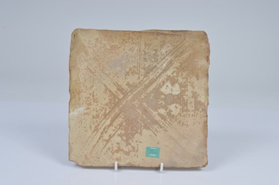 Lot 457 - A byzantine terracotta tile depicting Christ with a mandorla