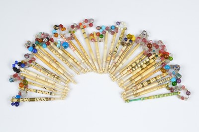 Lot 465 - A collection of thirty four lace bobbins