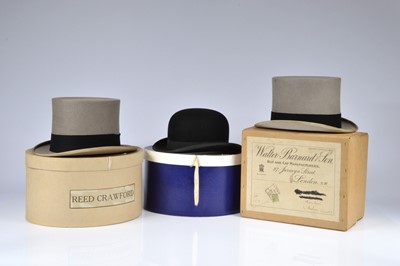 Lot 469 - Three gentleman's hats by Lock & Co Hatters and Walter Bernard & Son London