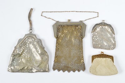 Lot 479 - A collection of vintage mesh bags by Whiting & Davis co