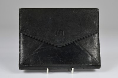 Lot 486 - A vintage Henry's of London black leather personal organiser