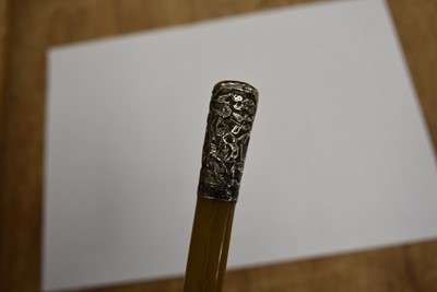 Lot 490 - A Chinese Rhinoceros horn swagger stick