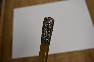 Lot 490 - A Chinese Rhinoceros horn swagger stick