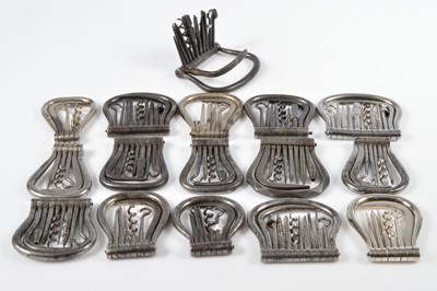 Lot 521 - A collection of 19th Century steel swivel hinge multi tools