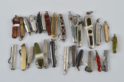 Lot 578 - A collection of small silver, chromed and steel small button or glove hooks