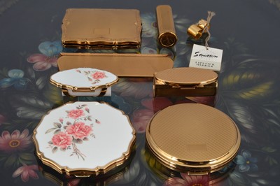 Lot 617 - Three boxed sets of 1950s Stratton handbag accessories