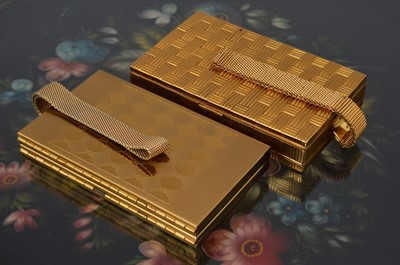 Lot 619 - A 1940s rectangular gilt metal Evans basket vanity carry all