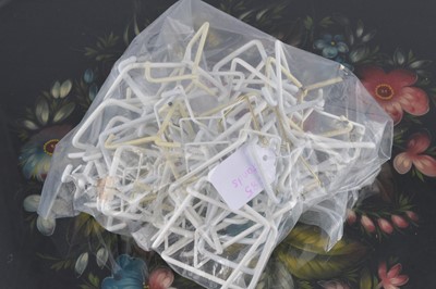 Lot 644 - A quantity of white plastic covered and metal compact display stands
