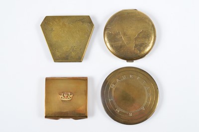 Lot 661 - Four trench art style compacts