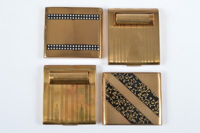 Lot 702 - Contemporary Estee Lauder coloured enamel compacts