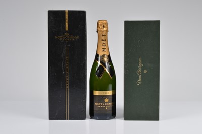 Lot 734 - A collection of two Champagnes and three Ports