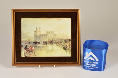 Lot 196 - A Coalport porcelain plaque by J.M.W Turner