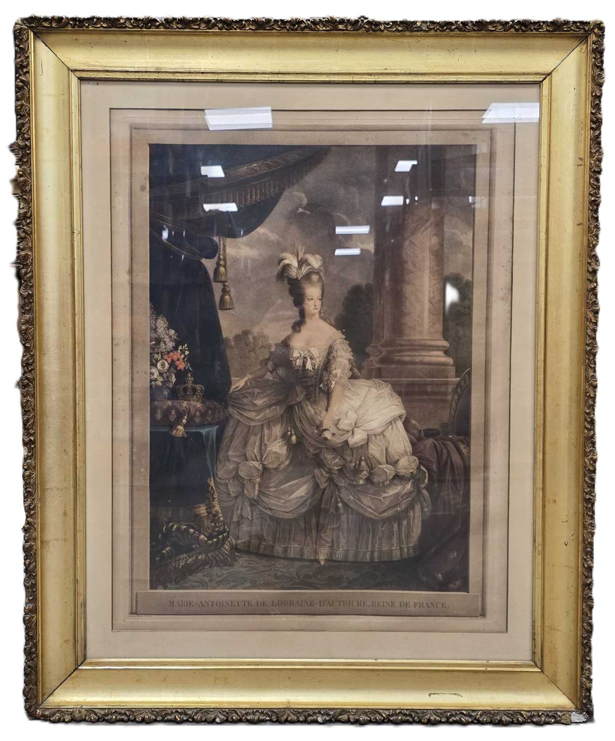 Lot 1 - Fine 19th Century Portrait Print of "Marie-Antoinette de Lorraine-D'Autriche Reine de France"
