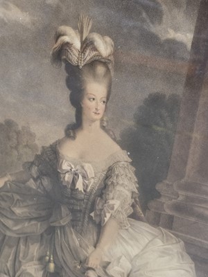Lot 1 - Fine 19th Century Portrait Print of "Marie-Antoinette de Lorraine-D'Autriche Reine de France"