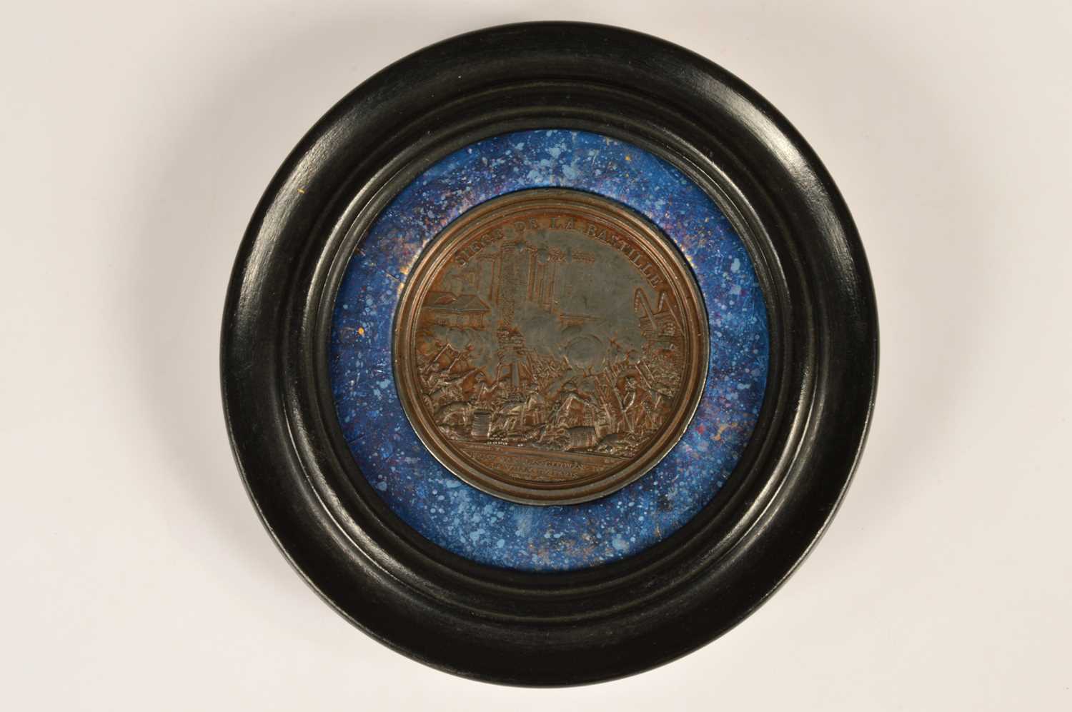 Lot 3 - Framed medallic plaque by Bertrand Andrieu (1761-1822) commemorating the Storming of the Bastille 14 July 1789