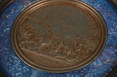 Lot 3 - Framed medallic plaque by Bertrand Andrieu (1761-1822) commemorating the Storming of the Bastille 14 July 1789