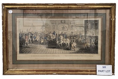 Lot 5 - A scarce pair of contemporary hand-coloured aquatints depicting the "October Days" of the French Revolution
