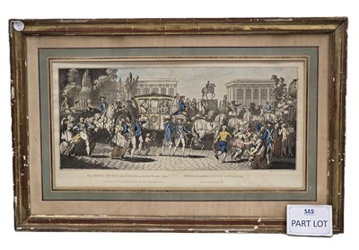 Lot 5 - A scarce pair of contemporary hand-coloured aquatints depicting the "October Days" of the French Revolution