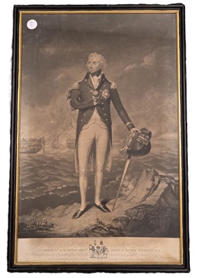 Lot 9 - Admiral Horatio Nelson (1758-1805) mezzotint portrait by William Barnard after Lemuel Francis Abbott