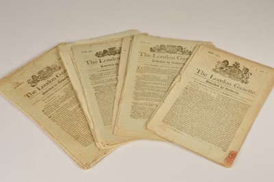 Lot 11 - A quantity of Napoleonic era issues of the 'London Gazette' circa 1792-1813