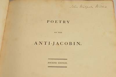 Lot 12 - An early Napoleonic Era propaganda anthology "The Poetry of the Anti-Jacobin" 1801