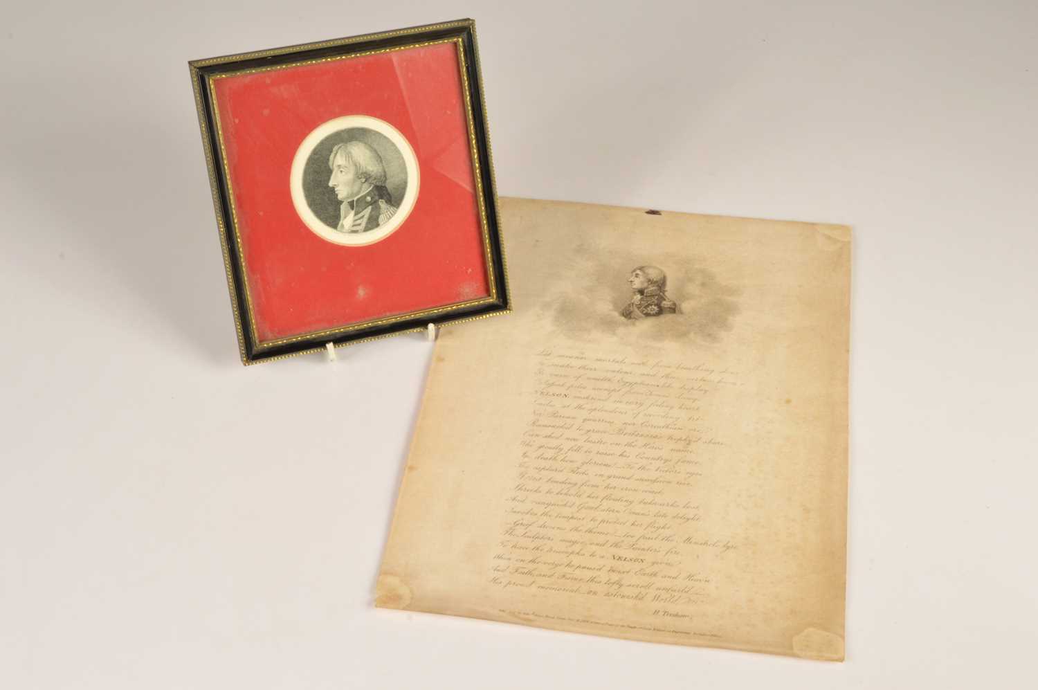 Lot 13 - "Ode on the Death of Nelson" by Henry Tresham RA (Irish 1751 –1814) illustrated with stipple portrait