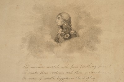Lot 13 - "Ode on the Death of Nelson" by Henry Tresham RA (Irish 1751 –1814) illustrated with stipple portrait