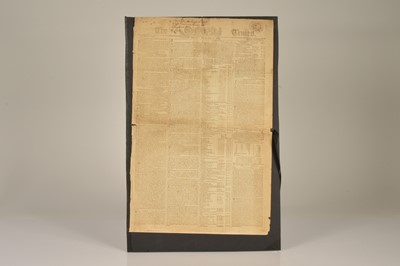 Lot 14 - The Times' Newspaper No. 6629 London Friday January 10 1806 a very rare original issue reporting Admiral Lord Nelson’s Funeral