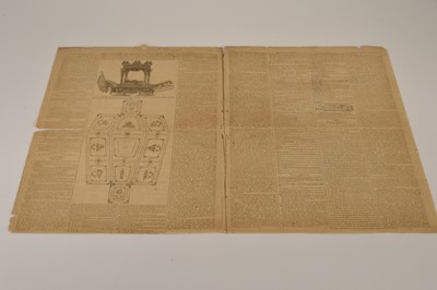 Lot 14 - The Times' Newspaper No. 6629 London Friday January 10 1806 a very rare original issue reporting Admiral Lord Nelson’s Funeral