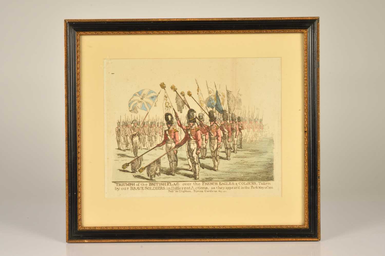 Lot 16 - Robert Dighton Sr (1752-1814) "Triumph of the British Flag over the French Eagles & Colours" 1811