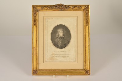 Lot 17 - "Buonaparte" a very early portrait print of the young General Napoléon Bonaparte (1769-1821)