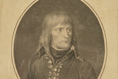 Lot 17 - "Buonaparte" a very early portrait print of the young General Napoléon Bonaparte (1769-1821)