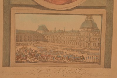 Lot 18 - "Bonaparte. Premier Consul de La Republique Francaise" etching with original hand-colour