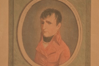 Lot 18 - "Bonaparte. Premier Consul de La Republique Francaise" etching with original hand-colour