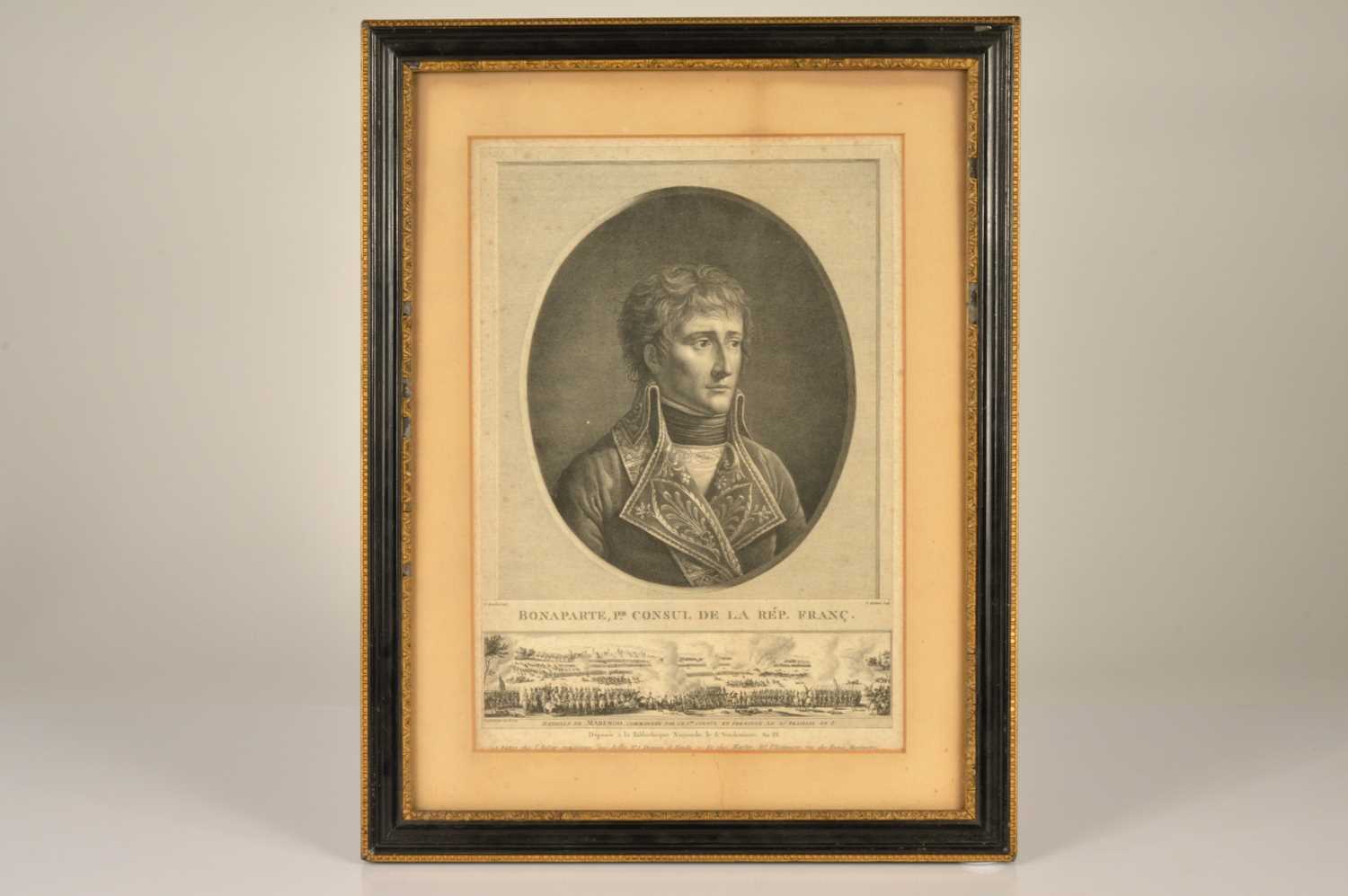 Lot 21 - A French engraving of "Bonaparte. 1er Consul de La Rep Franc"