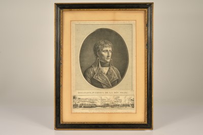 Lot 21 - A French engraving of "Bonaparte. 1er Consul de La Rep Franc"